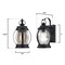 Westinghouse Fixture Wall Outdoor 8W Dusk to Dawn Canyon Txtrd, Black Clear Crackle Glass 6120400 - alternate 8